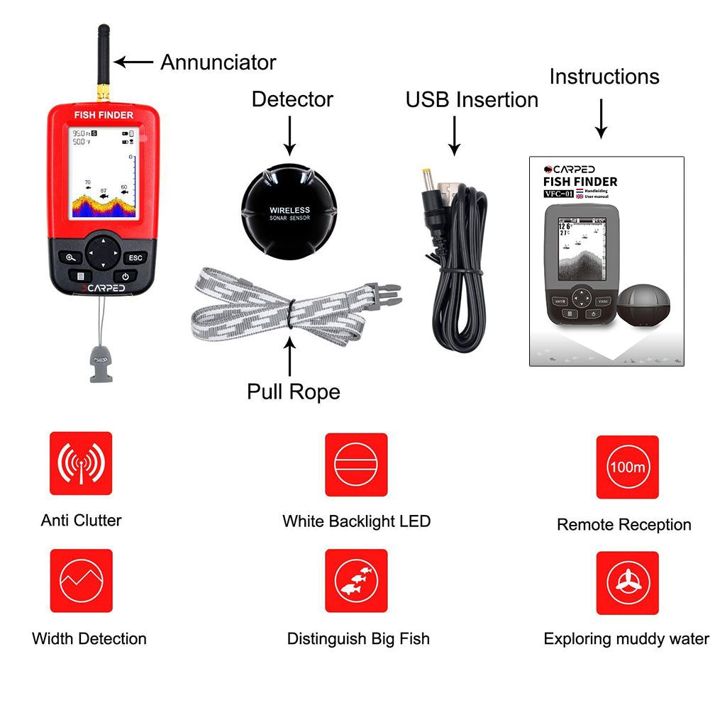 Carped Mobiele fishfinder draadloos WIFI